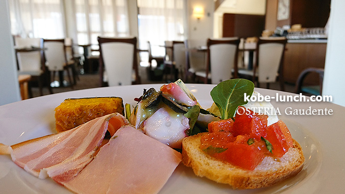 オステリアガウダンテのランチ