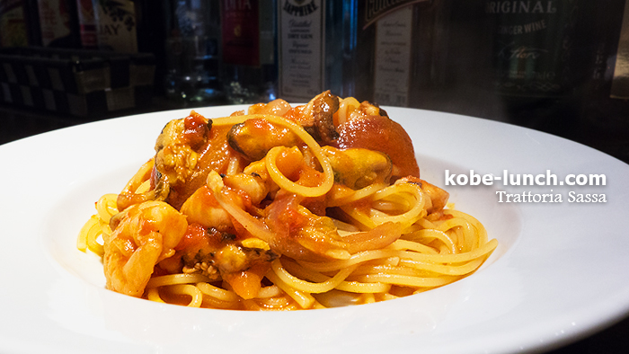 トラットリアサッサ ランチのパスタ