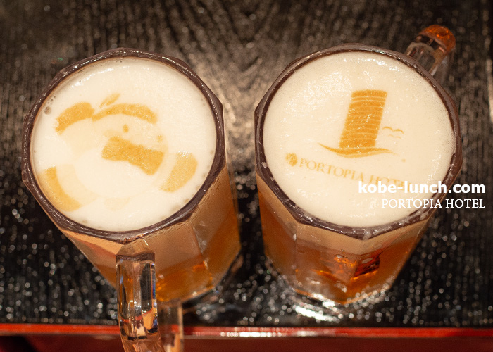 ポートピアホテル ラテアートのようなビール