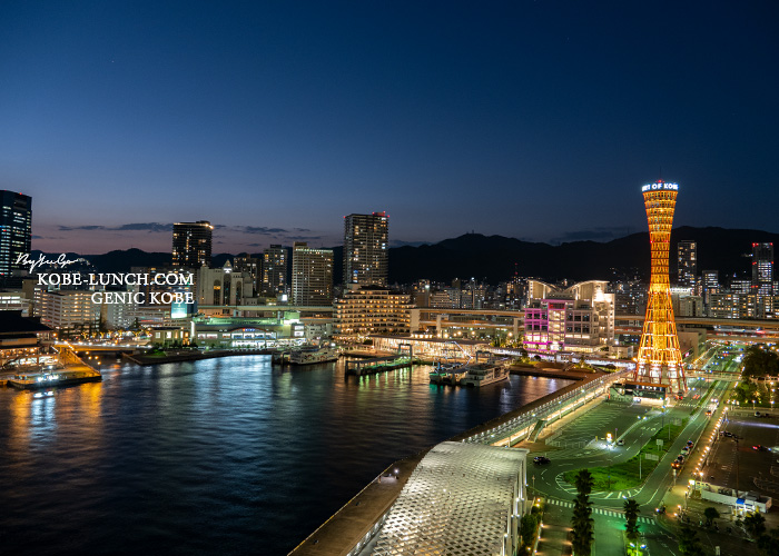 神戸メリケンパークオリエンタルホテルからの夜景