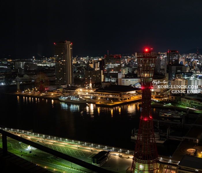 ホテルオークラ神戸に宿泊 部屋から夜景