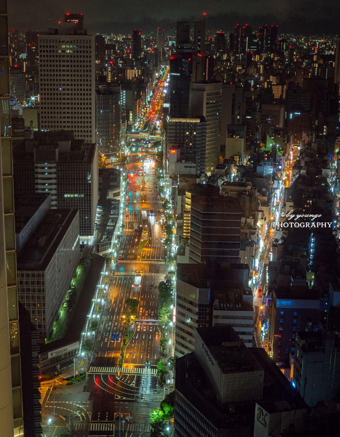 リッツカールトン大阪クラブフロアからの夜景