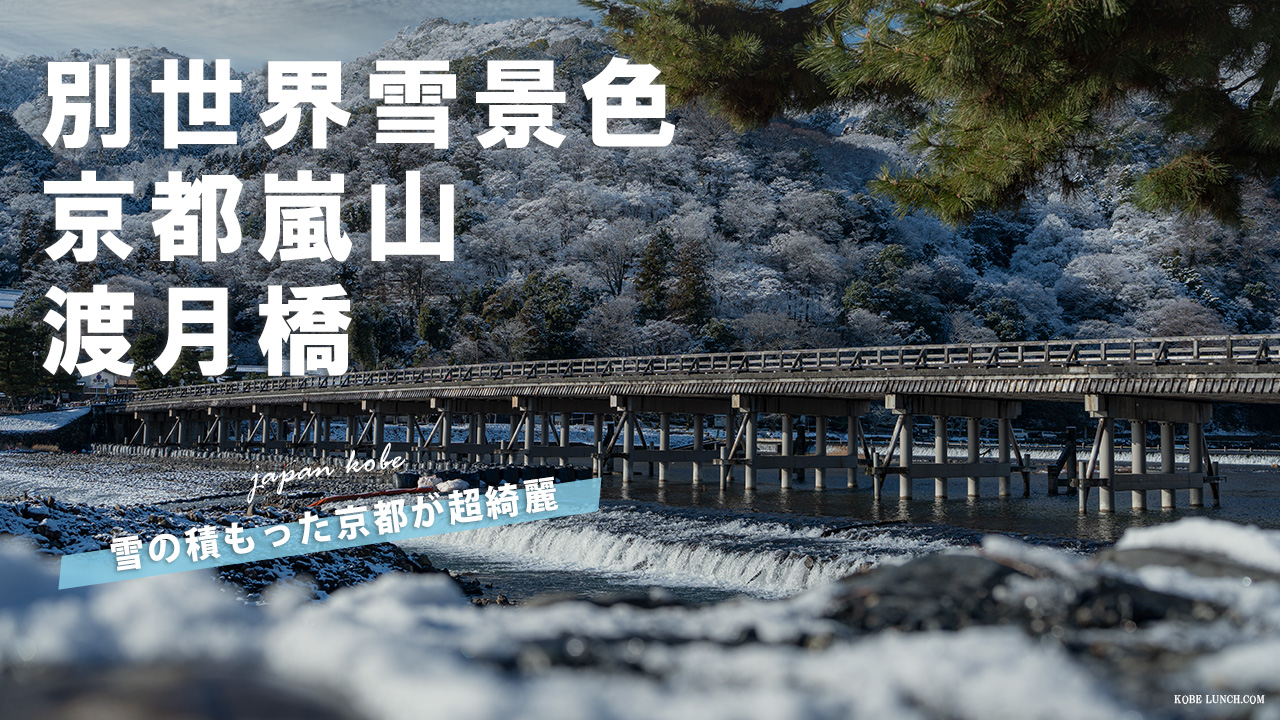 【動画あり】雪の積もった京都嵐山が絶景そのものでした。